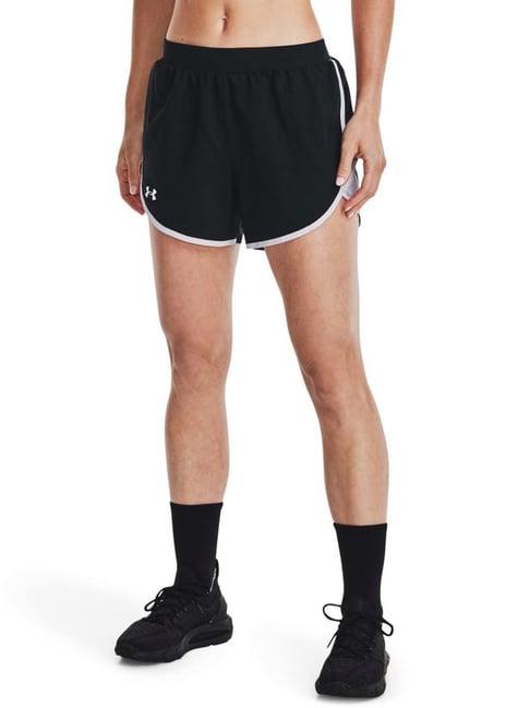 under armour black mid rise sports shorts