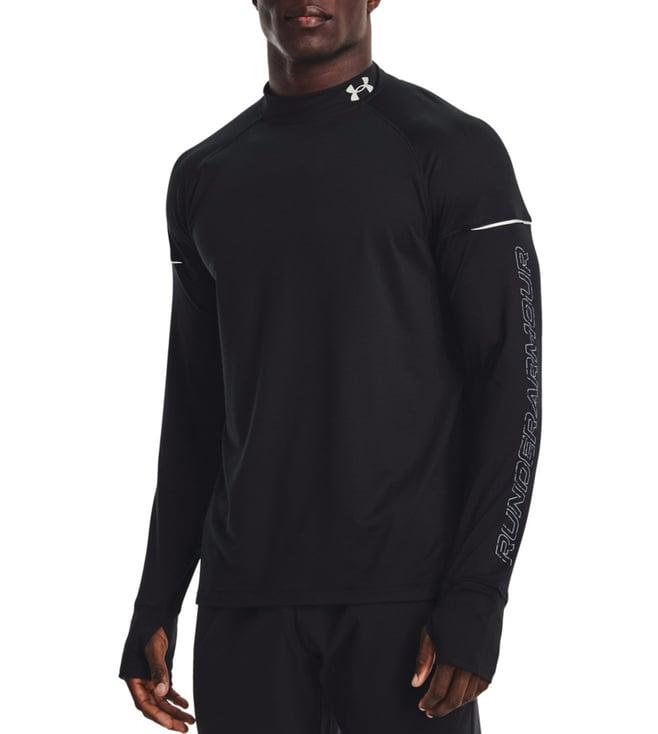 under armour black muscle fit running sweatshirt