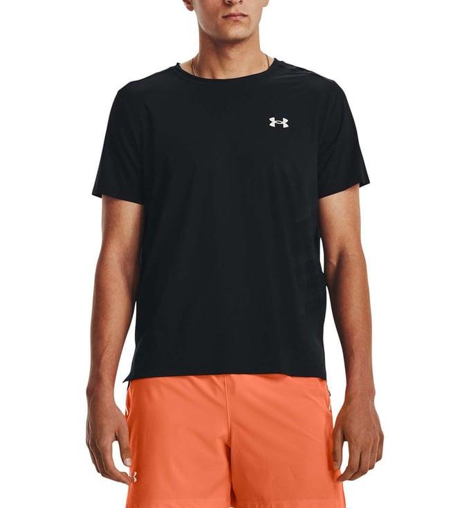 under armour black printed iso-chill laser heat slim fit t-shirt