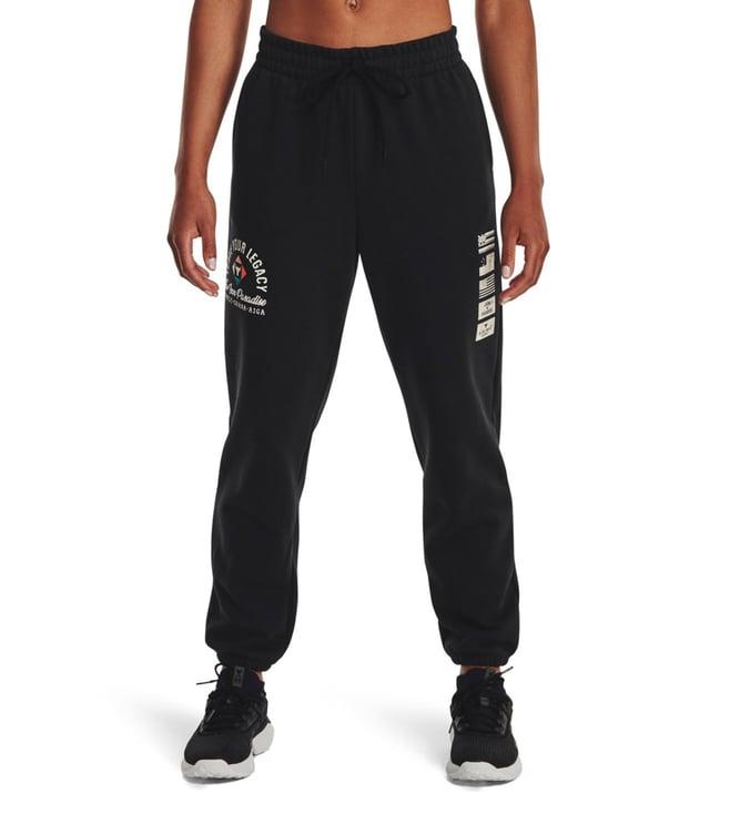 under armour black printed project rock loose fit joggers
