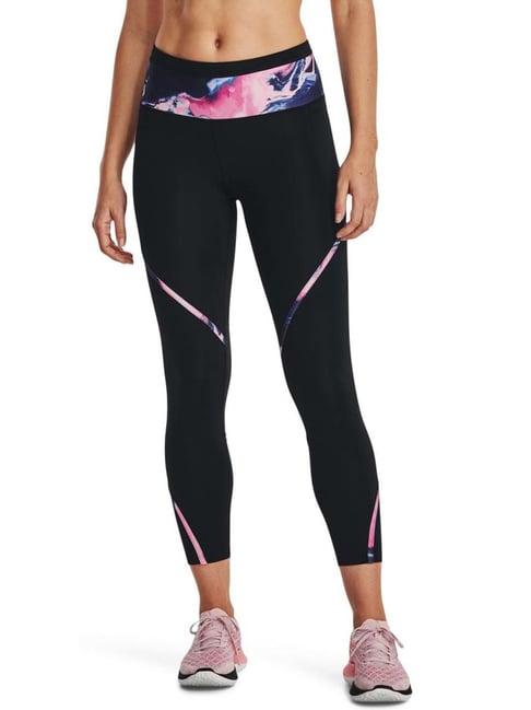 under armour black printed sports tights