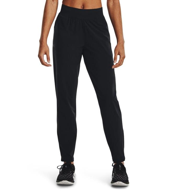 under armour black slim fit trackpants