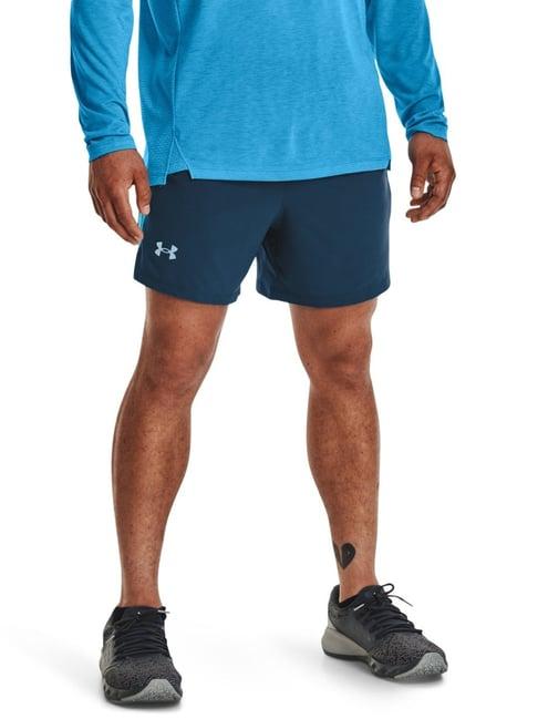 under armour blue fitted sports shorts