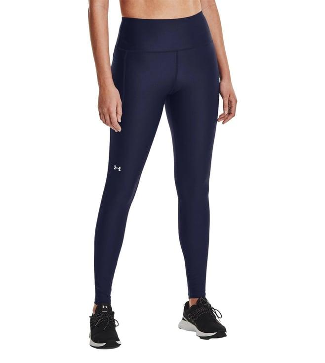 under armour blue heatgear no-slip waistband full-length leggings