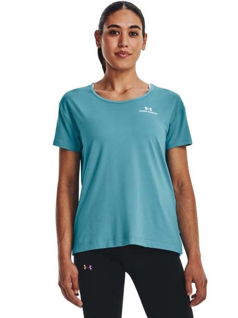 under armour blue logo print sports t-shirt