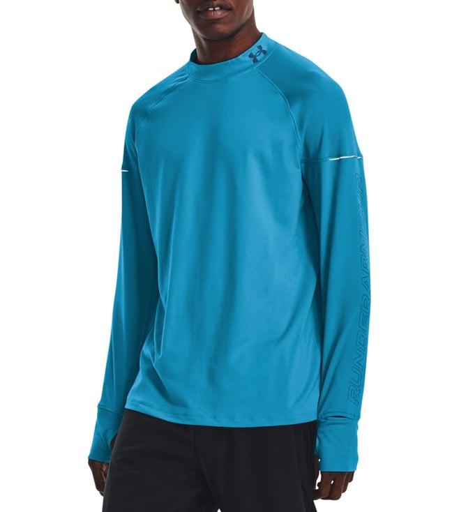 under armour blue muscle fit running sweatshirt