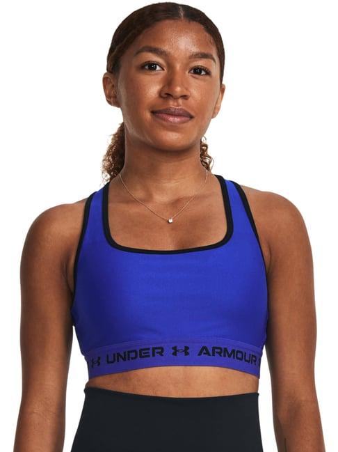 under armour blue printed sports bra