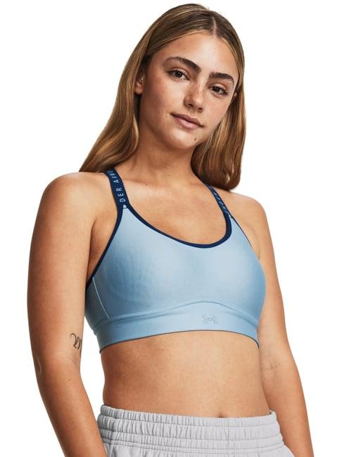 under armour blue printed sports bra