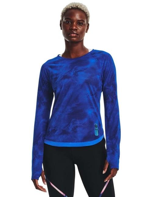 under armour blue printed sports t-shirt