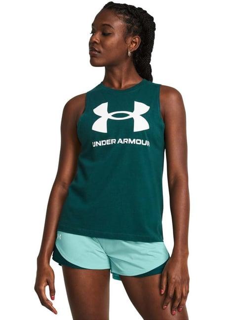 under armour blue printed sports t-shirt