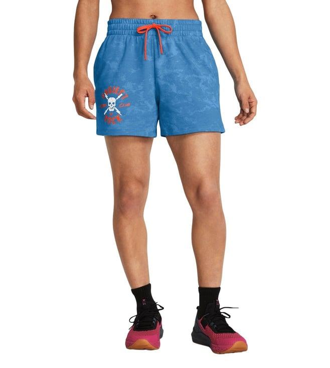 under armour blue project rock terry underground shorts