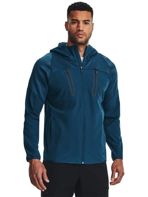 under armour blue regular fit sports hoodie