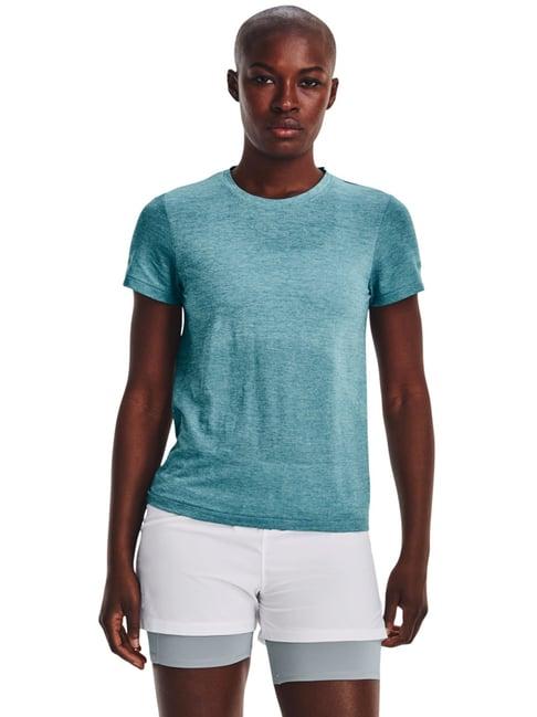 under armour blue self pattern sports t-shirt