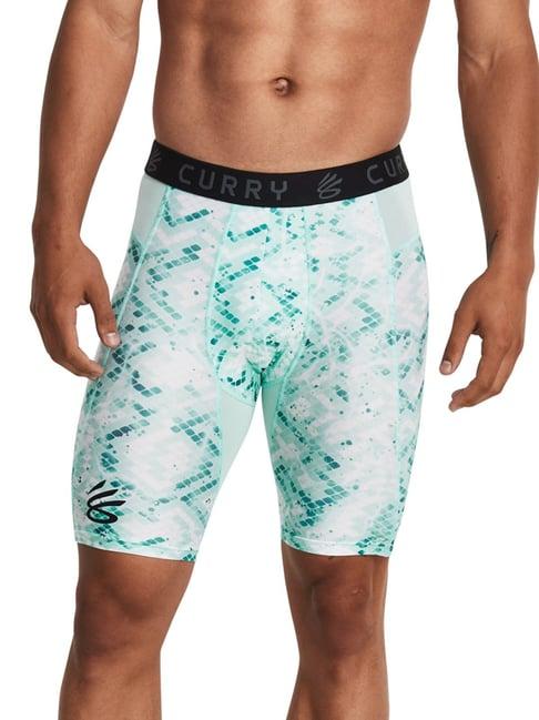 under armour blue slim fit printed sports tights