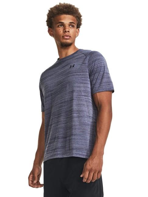 under armour blue slim fit texture t-shirt