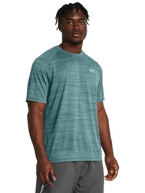 under armour blue slim fit texture t-shirt