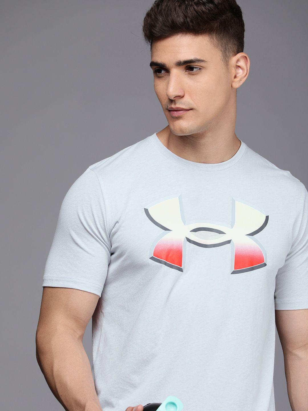 under armour brand logo printed training or gym sports t-shirt