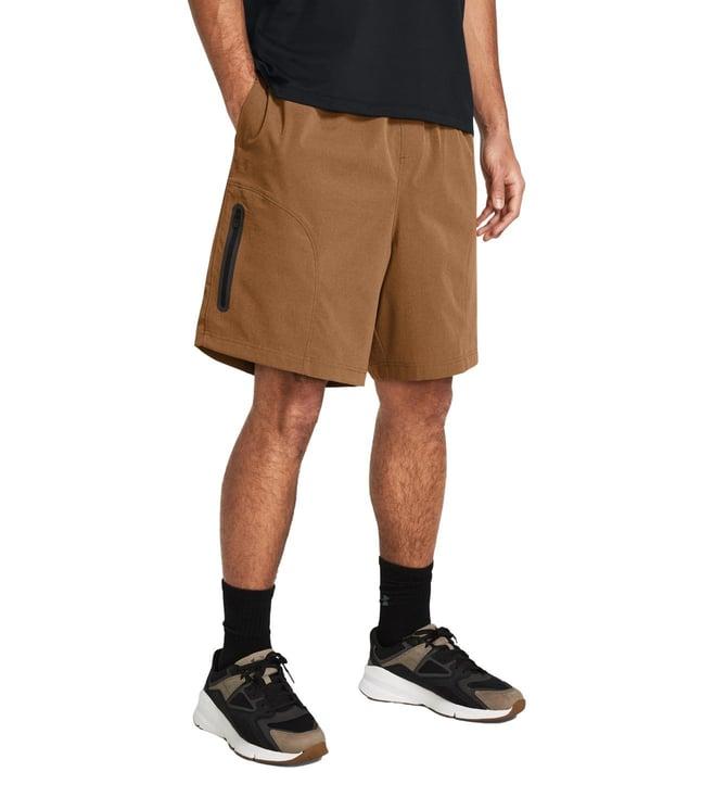 under armour brown unstoppable vent shorts