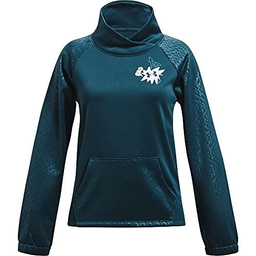 under armour girls' armour fleece t-shirt , blue note (413)/blue note , youth x-large