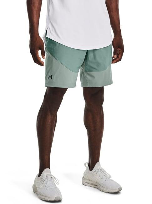 under armour green fitted sports shorts