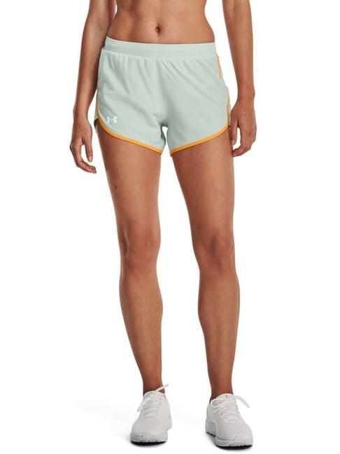 under armour green mid rise sports shorts