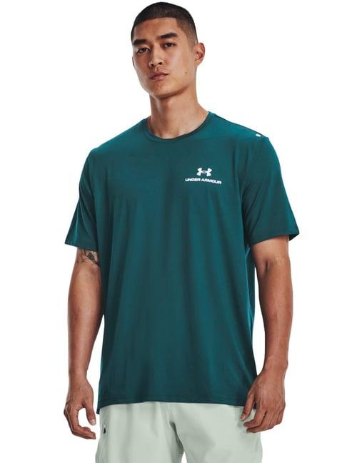 under armour green regular fit sports t-shirt