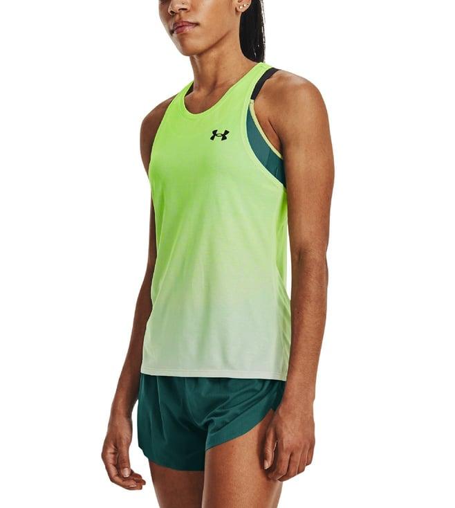 under armour green rush cicada slim fit tank top