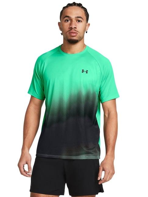 under armour green slim fit ombre t-shirt