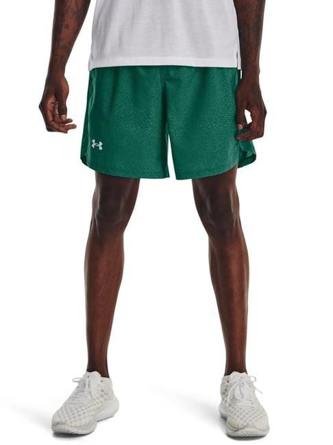 under armour green super fit printed sports shorts