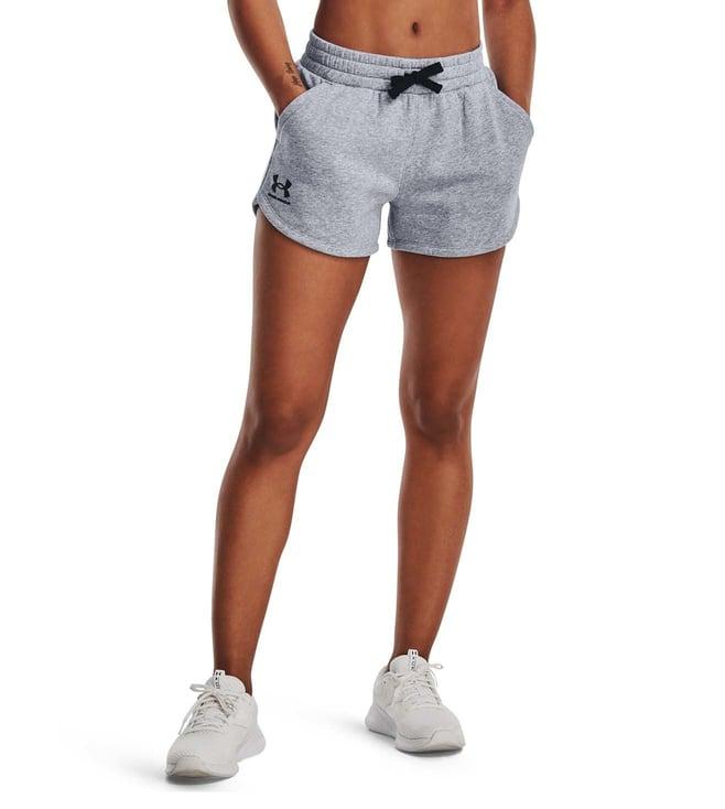 under armour grey logo print sports shorts