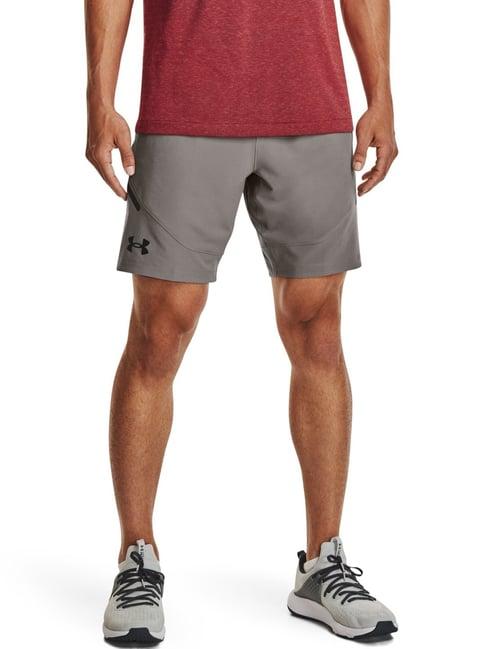 under armour grey melange fitted sports shorts