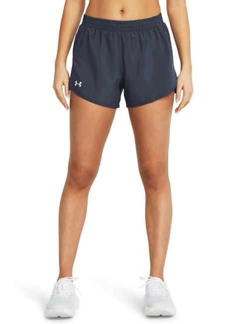 under armour grey mid rise sports shorts