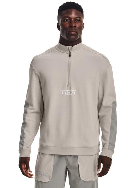 under armour grey regular fit printed sweatshirt