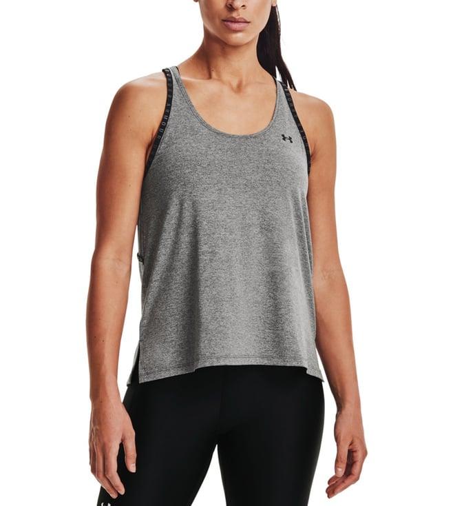 under armour grey regular fit training tank top