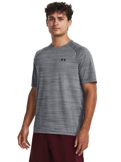 under armour grey slim fit texture t-shirt