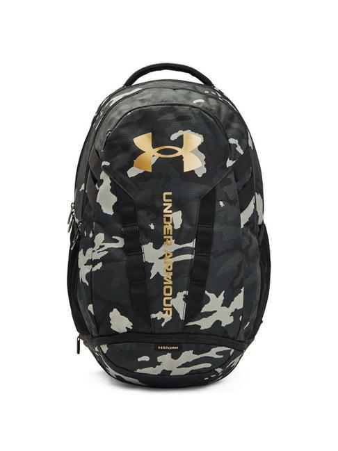 under armour hustle 5.0 black polyester printed backpack