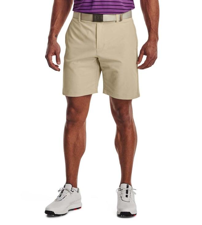 under armour iso-chill beige regular fit golf shorts