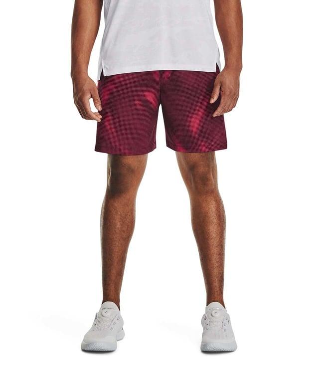 under armour maroon printed loose fit shorts