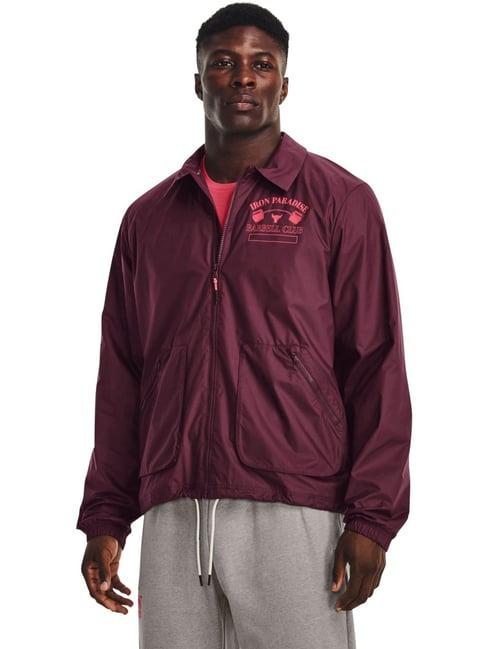 under armour maroon regular fit sports jacket