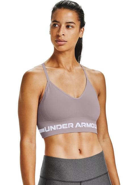 under armour mauve printed sports bra