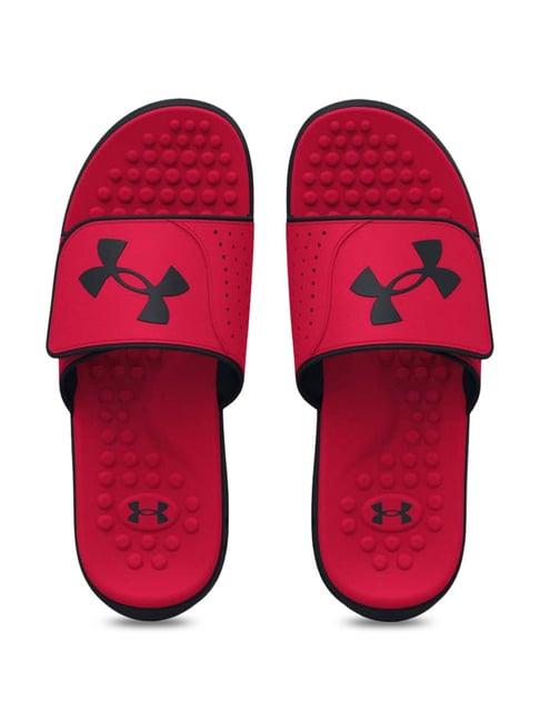 under armour men's ignite pro red slides