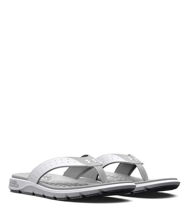 under armour men's ignite pro t white flip flops