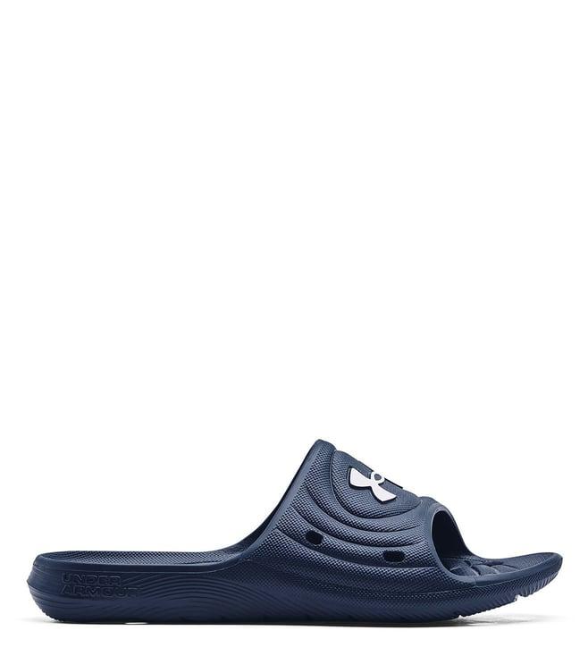 under armour men's locker iv blue slide sandals