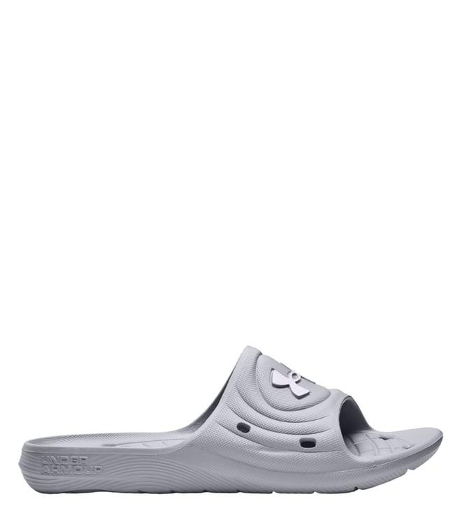 under armour men's locker iv grey slide sandals