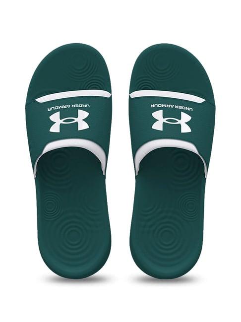 under armour men's m ignite select green slides