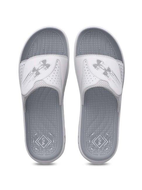 under armour men's mercenary white slides