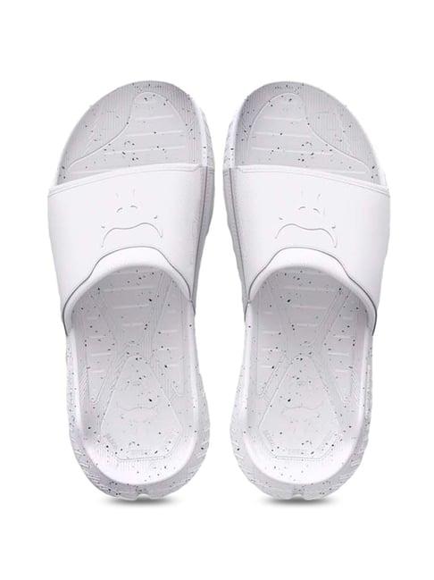 under armour men's project rock 3 white slides