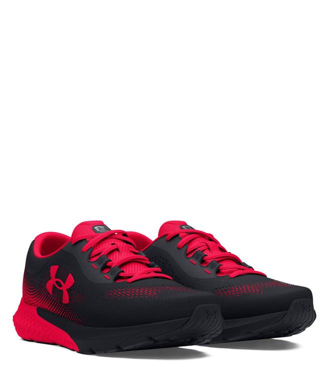 under armour men's rogue 4 black logo sneakers