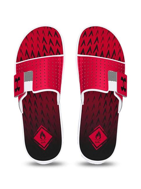 under armour men's u mercenary red slides