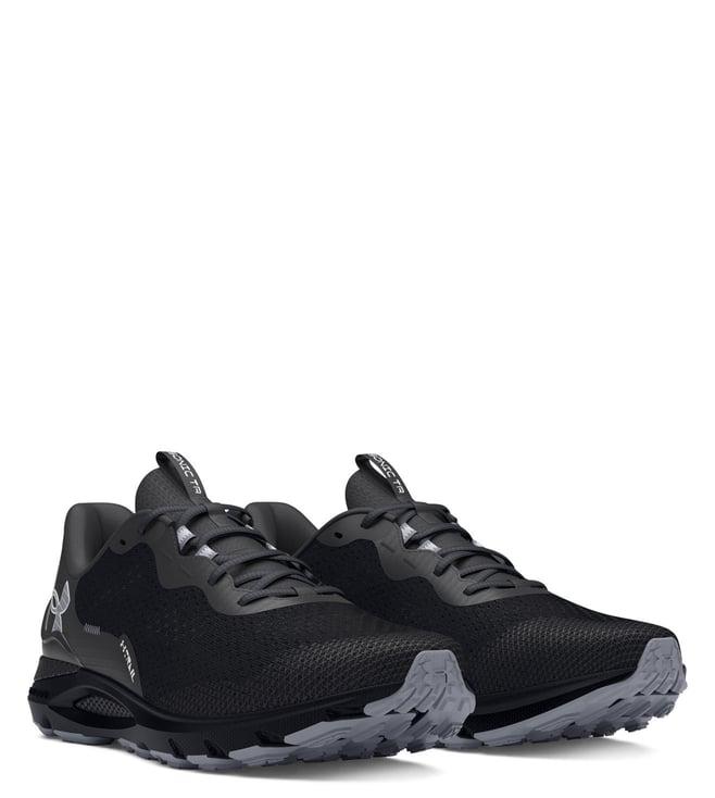 under armour men's u sonic trail black sneakers